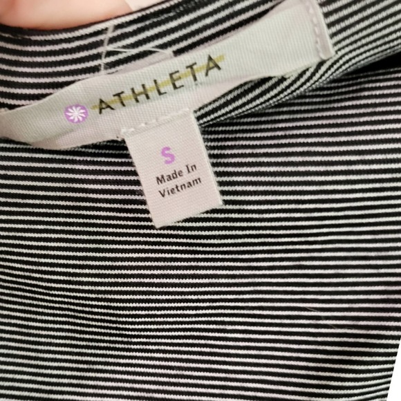 Athleta Westwood micro stripped runched dress NWT size small - Picture 4 of 6